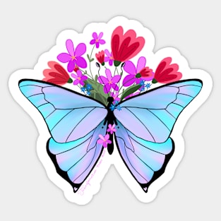 Transformation takes time, butterfly art Sticker